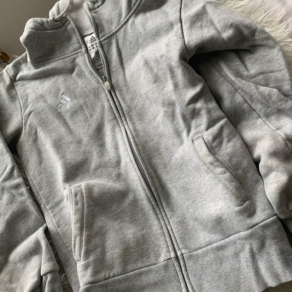 Grey Adidas zip up sweater - Picture 1 of 2